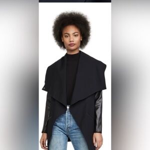 Spanx Faux Leather Drape Jacket- XS NWOT